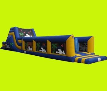 Hawaiian Obstacle Course Hire 2 part 65ft Long 1152